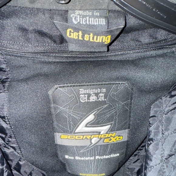 Scorpion Exo Skeletal Safety Moto Biker Jacket With Zip Out Kwikwick Liner - Picture 7 of 11